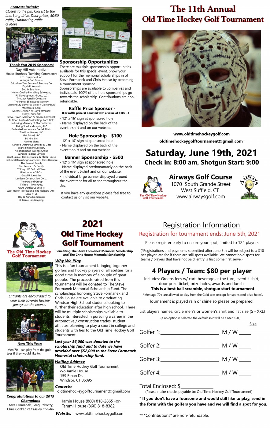 2021 Tournament Flyer